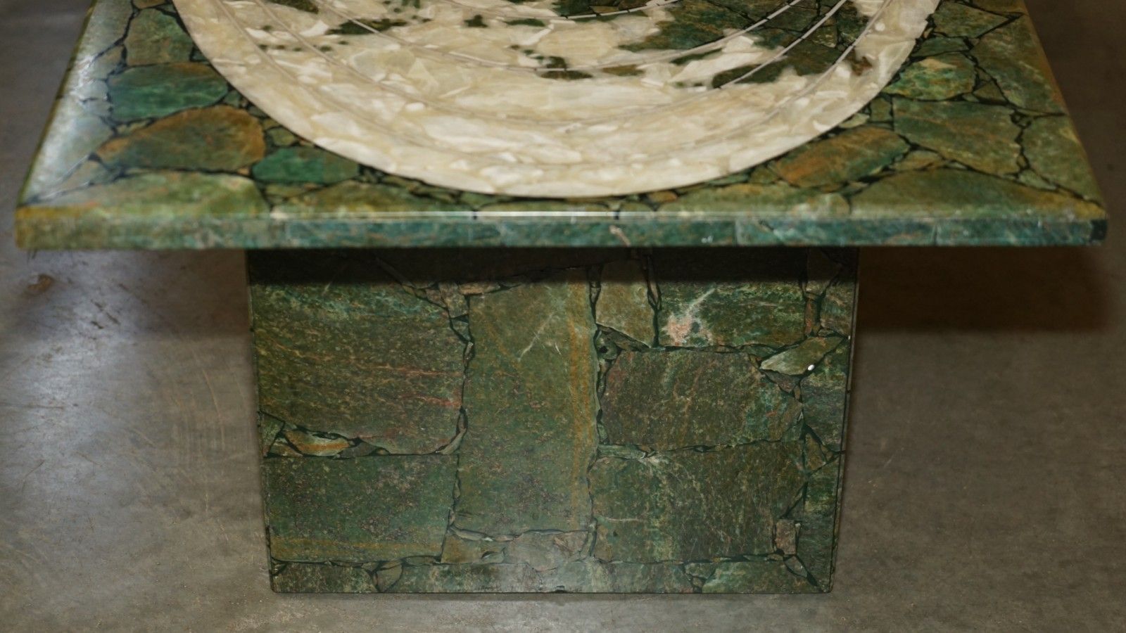 photo vinterior Mid Century Modern 1950's Italian Marble & Onyx World Map Coffee Cocktail Table