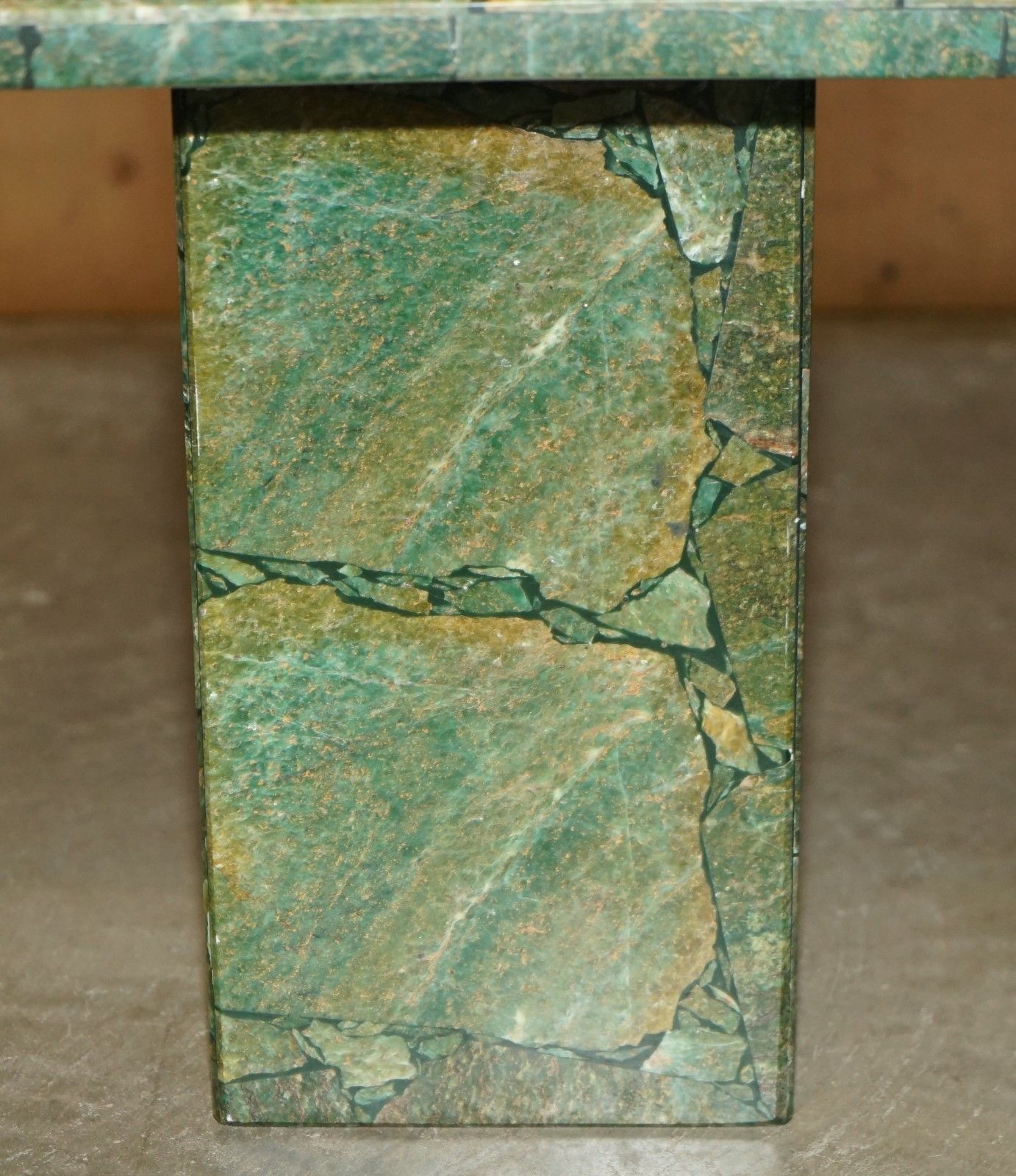 photo vintage Mid Century Modern 1950's Italian Marble & Onyx World Map Coffee Cocktail Table