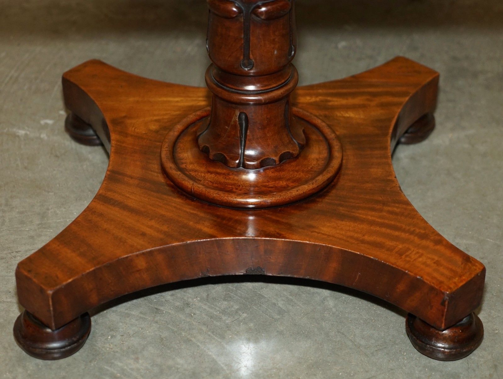photo for sale Exquisite William IV Circa 1830 Flamed Mahogany Side End Work Sewing Table