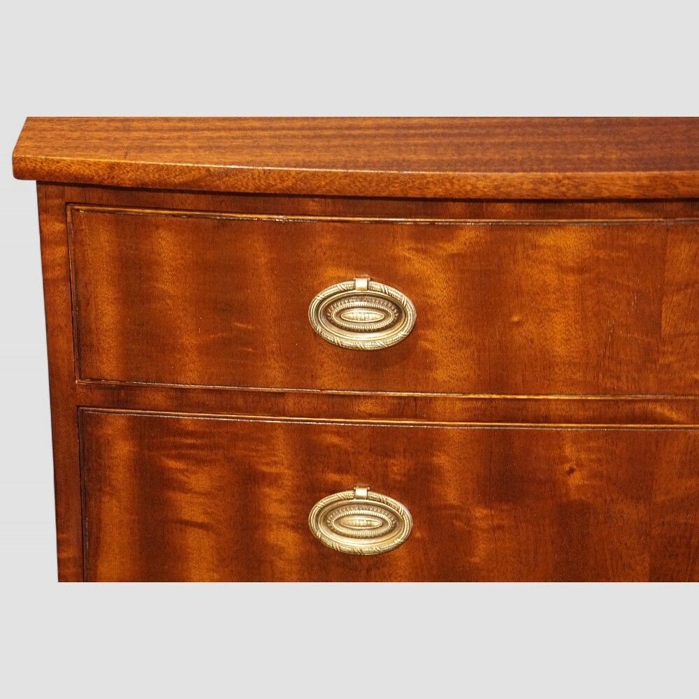 George VI Mahogany Bow Front Chest photo for sale