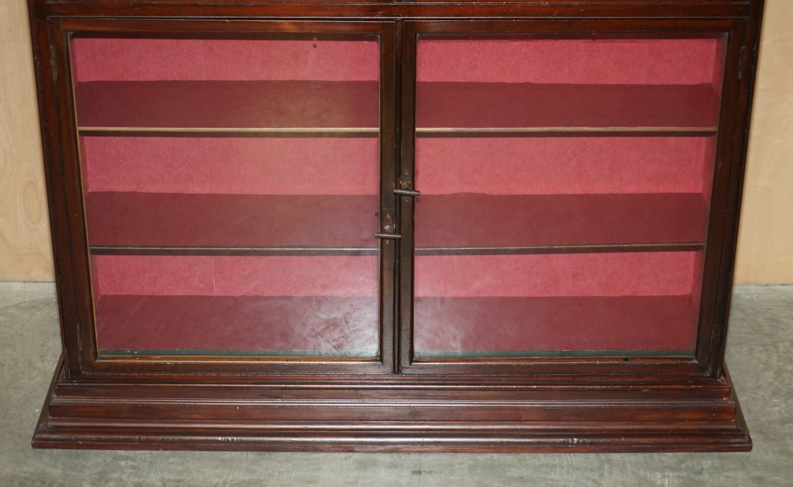 Large Victorian Haberdashery Apothecary Shops Cabinet Glazed Door Bookcase photo Furniture