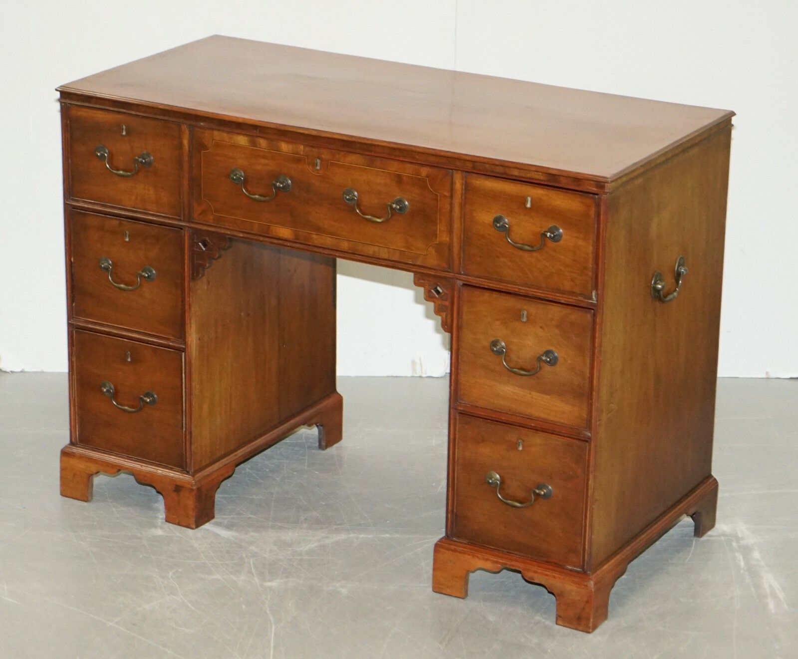Original Georgian / Regency Military Campaign Desk With Large Map Drawer Circa photo for sale