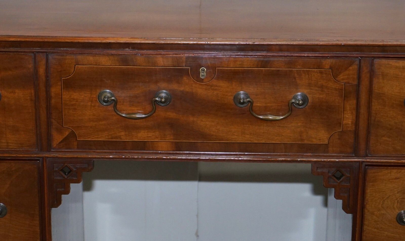 Original Georgian / Regency Military Campaign Desk With Large Map Drawer Circa photo 3850.0