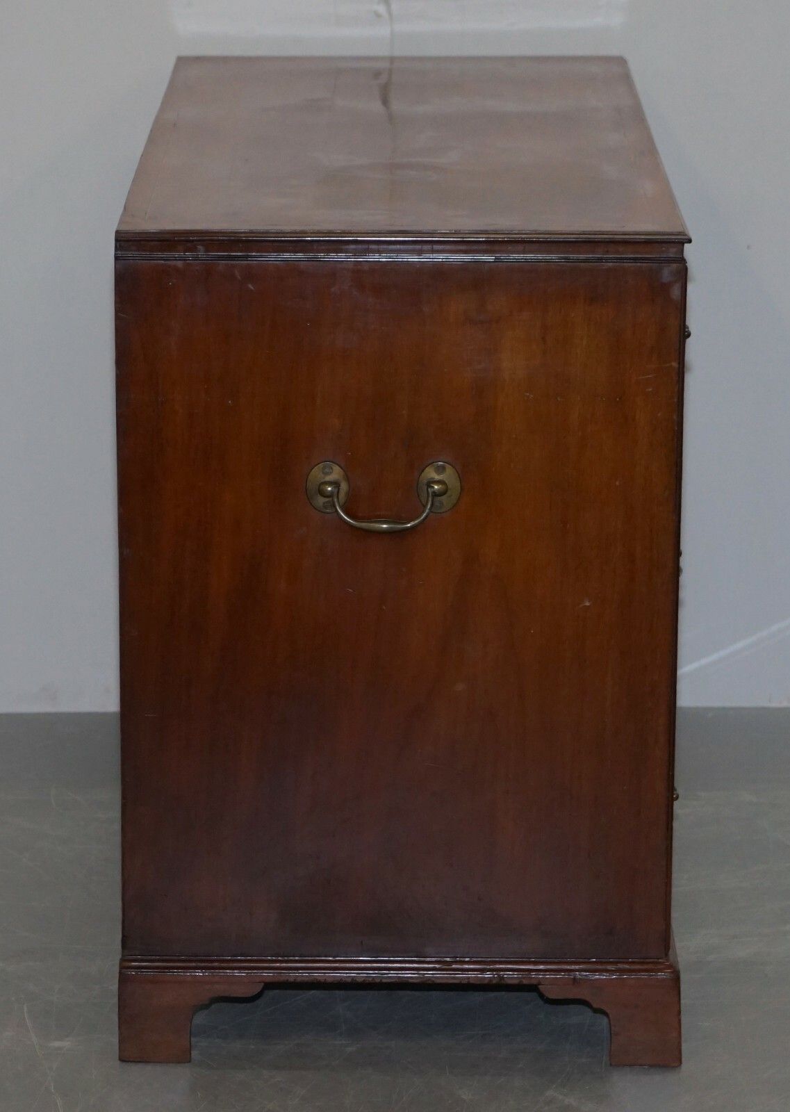 Original Georgian / Regency Military Campaign Desk With Large Map Drawer Circa photo buy