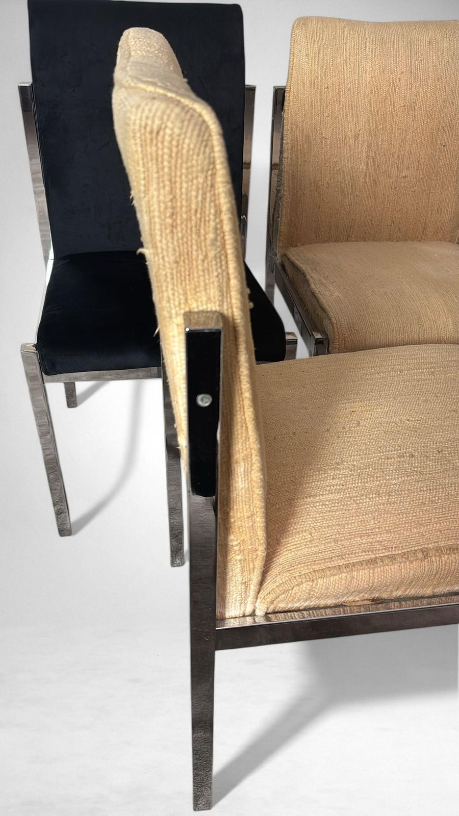 photo for sale Mid Century Italian Chrome Dining Chairs Set Of 6