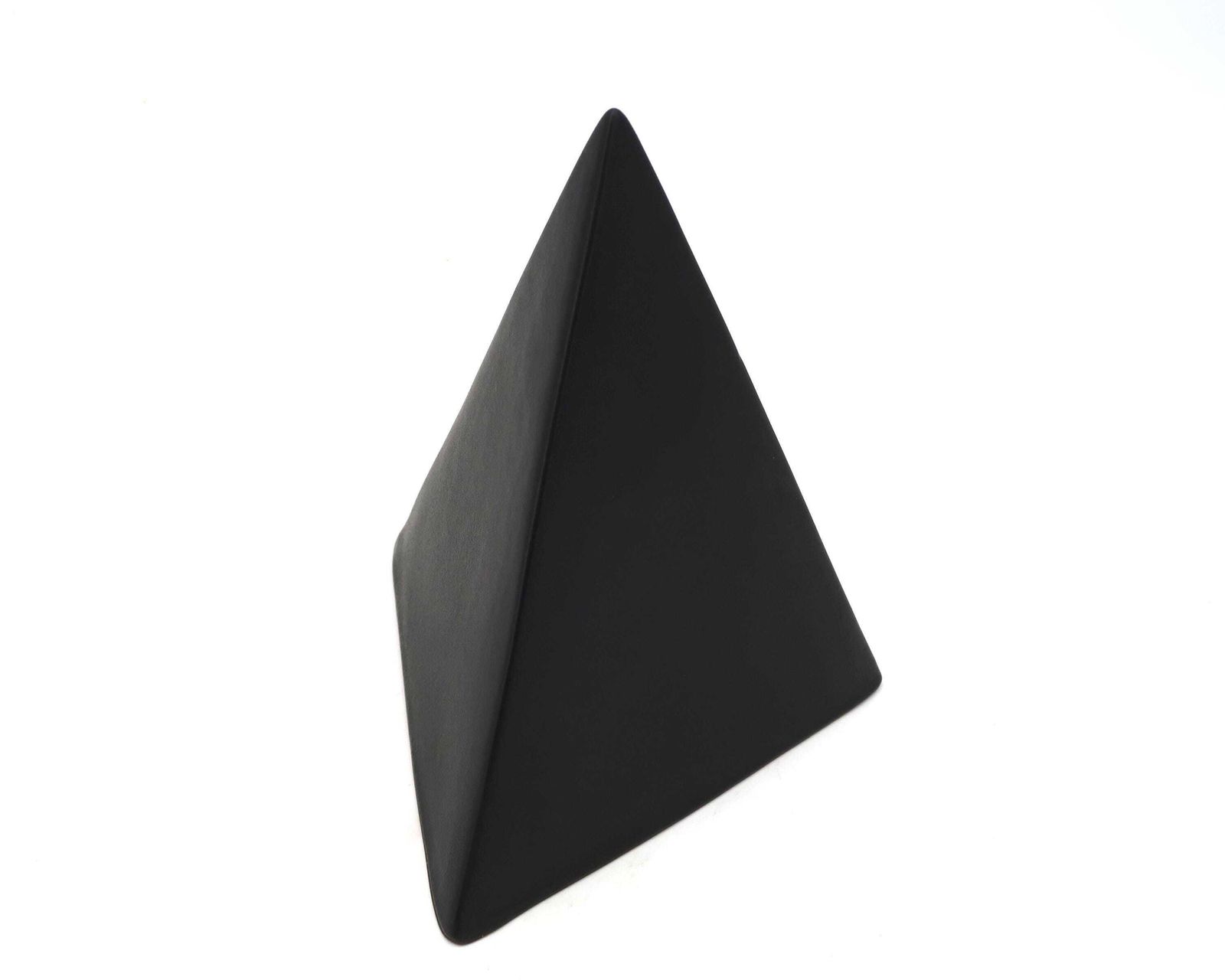 Matte Black Ceramic Pyramid Sculpture By Antonio Lampecco, 1980s / Georges Jouve Style, Ruelland, Minimalist, Home Decor, Geometric Shapes photo 606.0