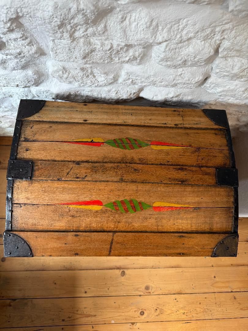 Furniture 19th Century Dutch East India Company Marriage Coffer photo