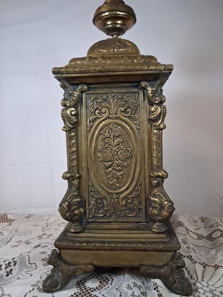 Antique French Brass Mantle Clock 19th Century photo buy