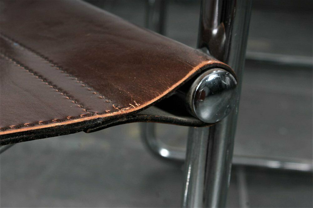 Mg5 Armchair In Saddle Leather By Matteo Grassi, Set Of 6 photo for sale