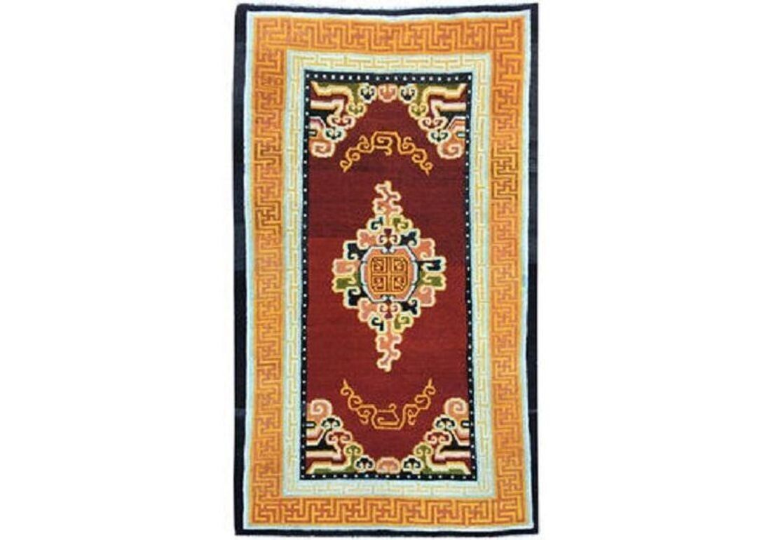 Vintage Tibetan Rug 2.12m X 1.24m