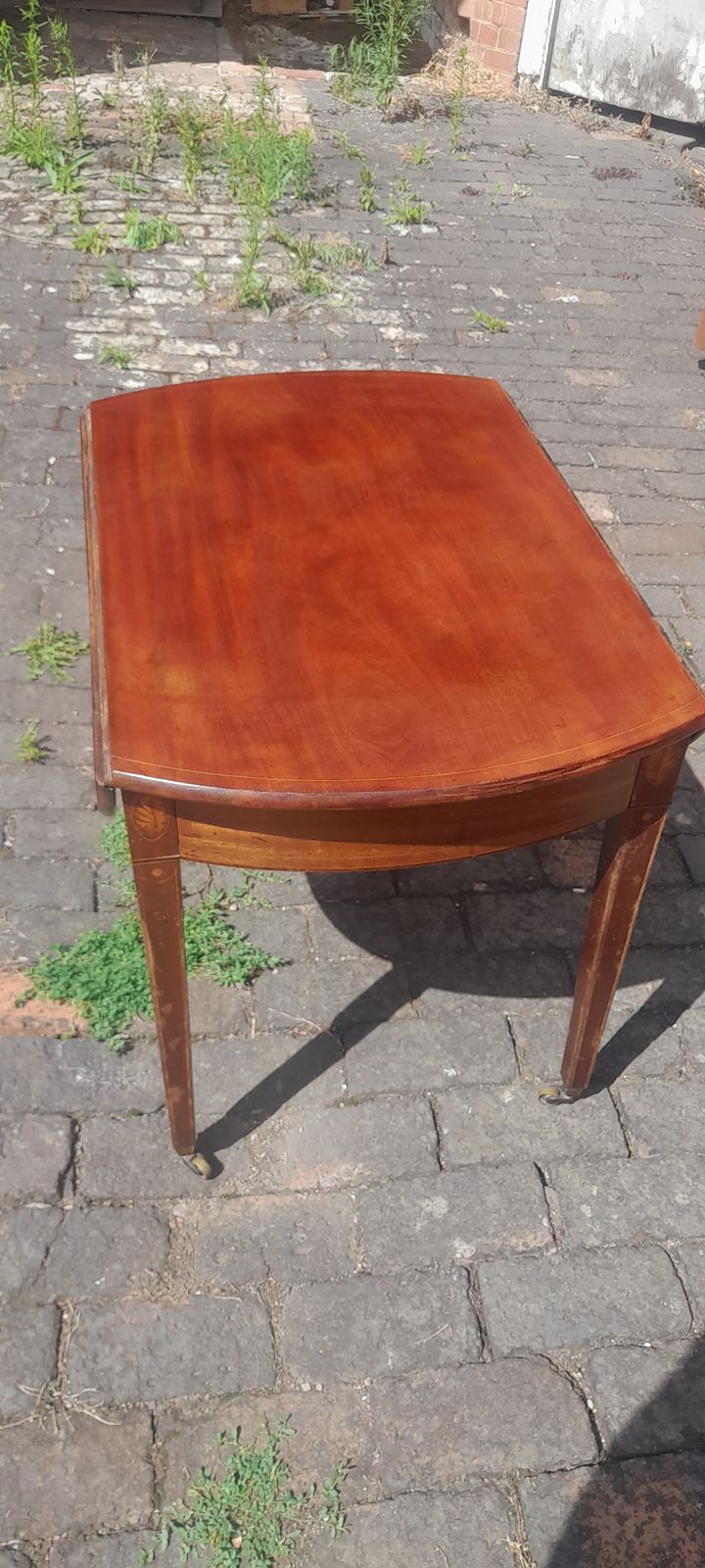 Sheraton Revival Drop Leaf Table In Need Of Restoration photo vintage