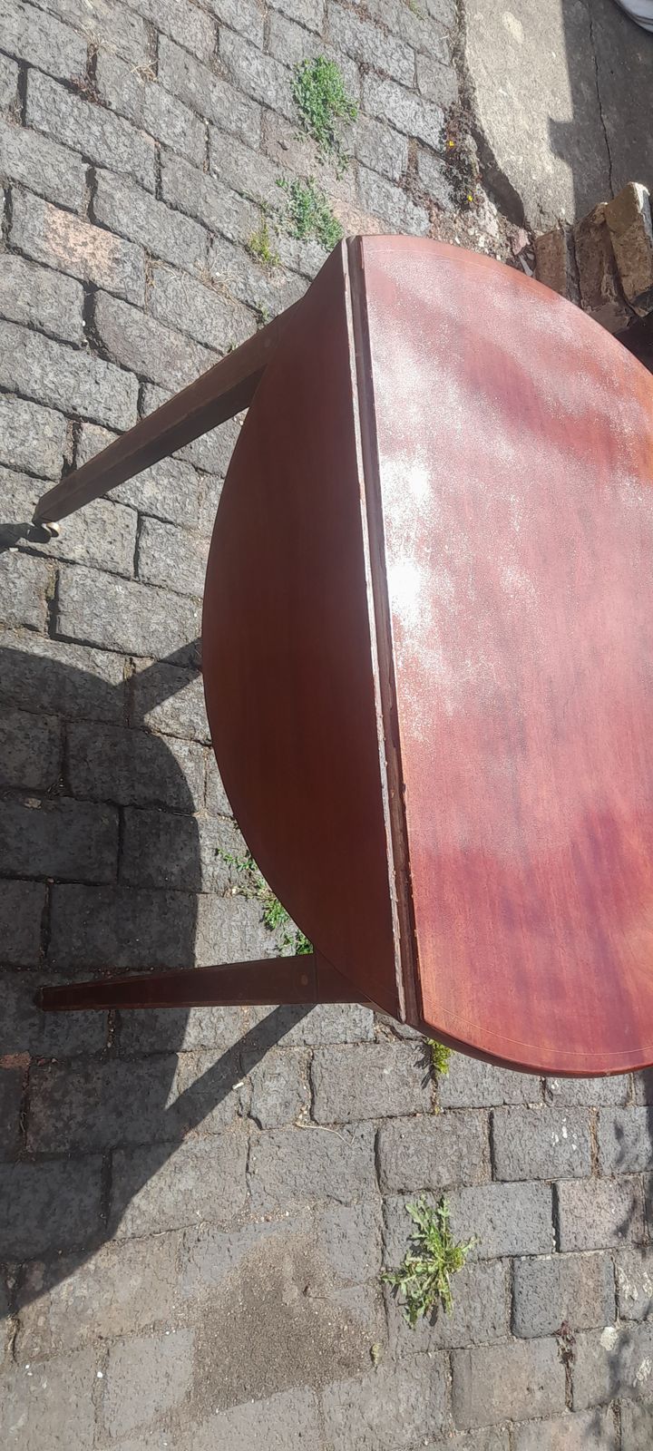 Furniture Sheraton Revival Drop Leaf Table In Need Of Restoration photo