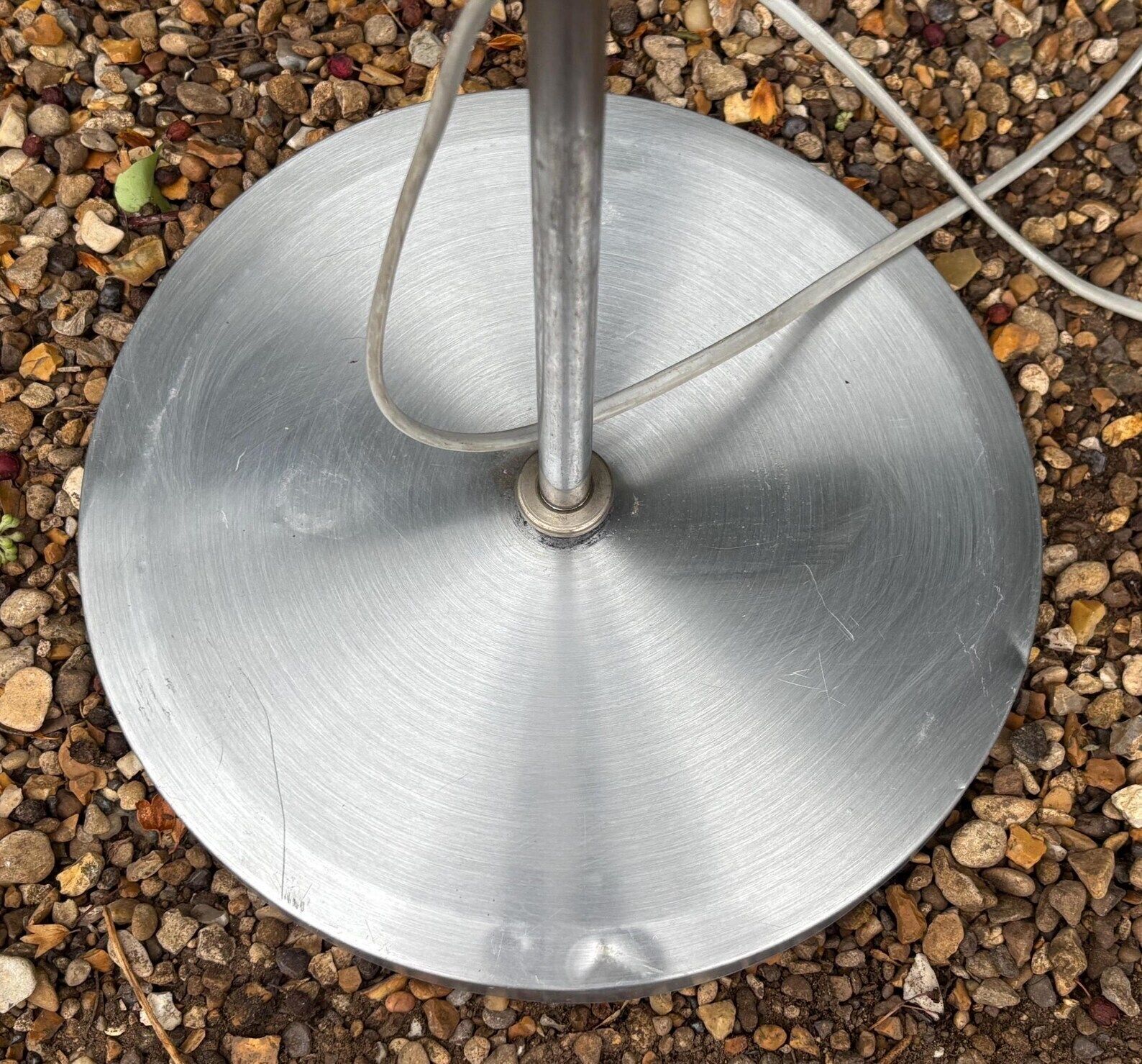 Vintage 1970’s Danish Silver Swing Arm Floor Lamp photo vintage