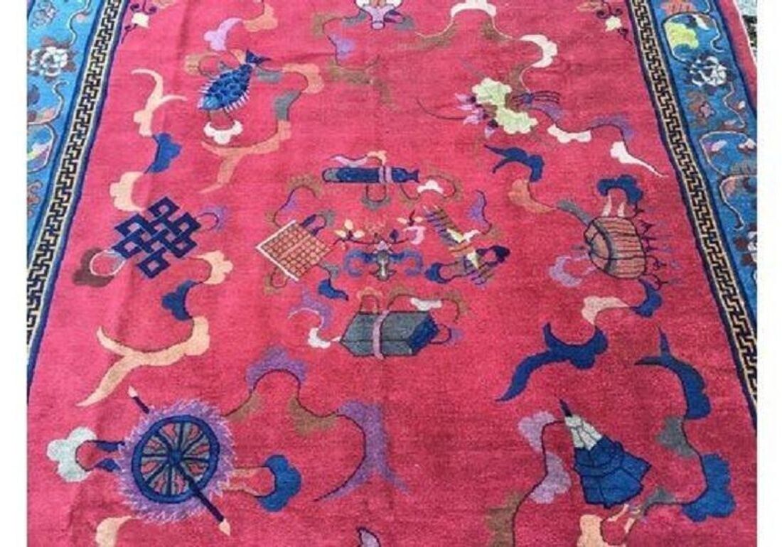 Antique Chinese Carpet 3.02m X 2.16m photo vinterior