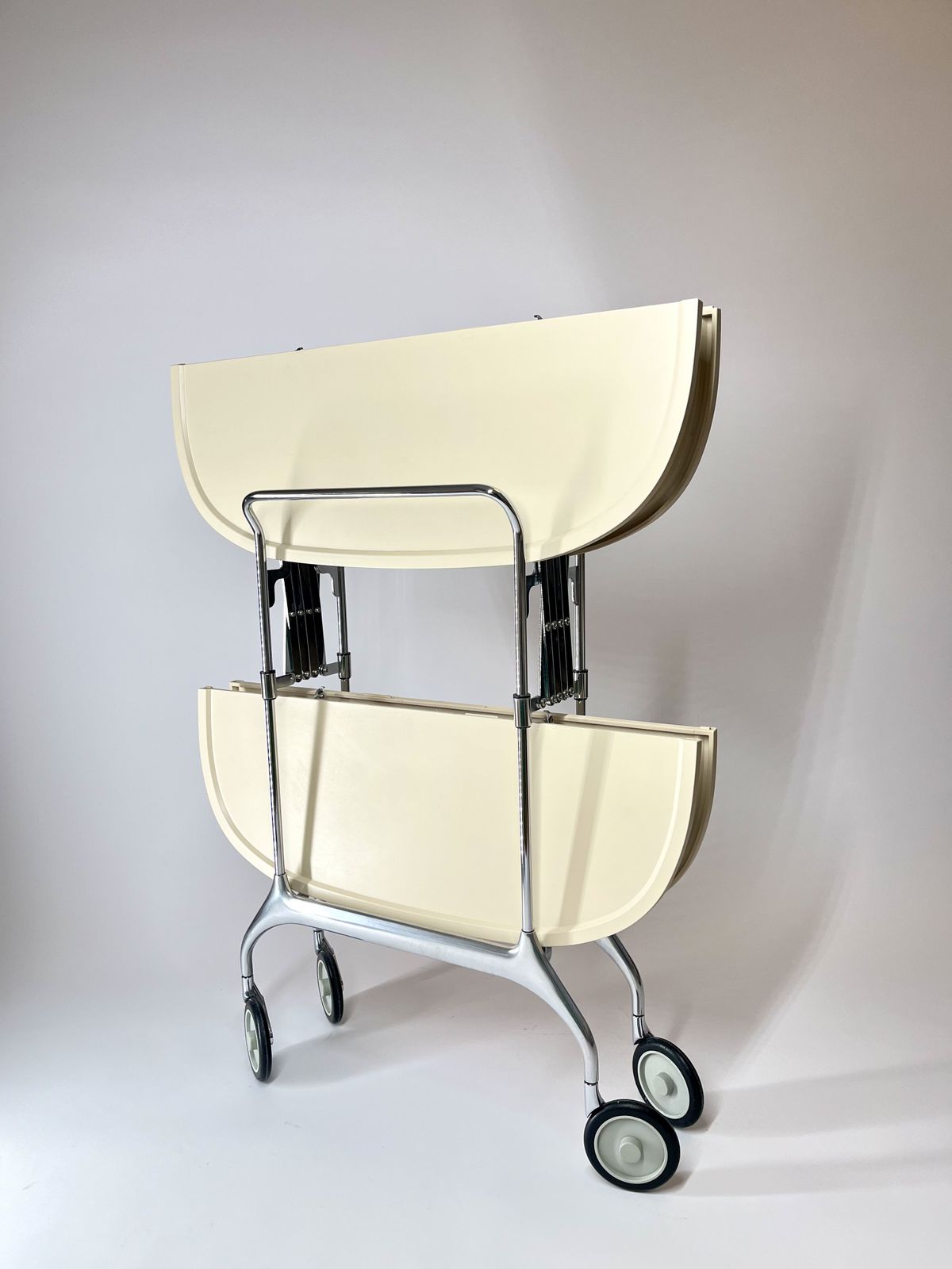 Vintage Kartell Gastone Foldable Serving Trolley/Bar Cart By Antonio Citterio With Oliver Löw, Italy, 1980s photo buy
