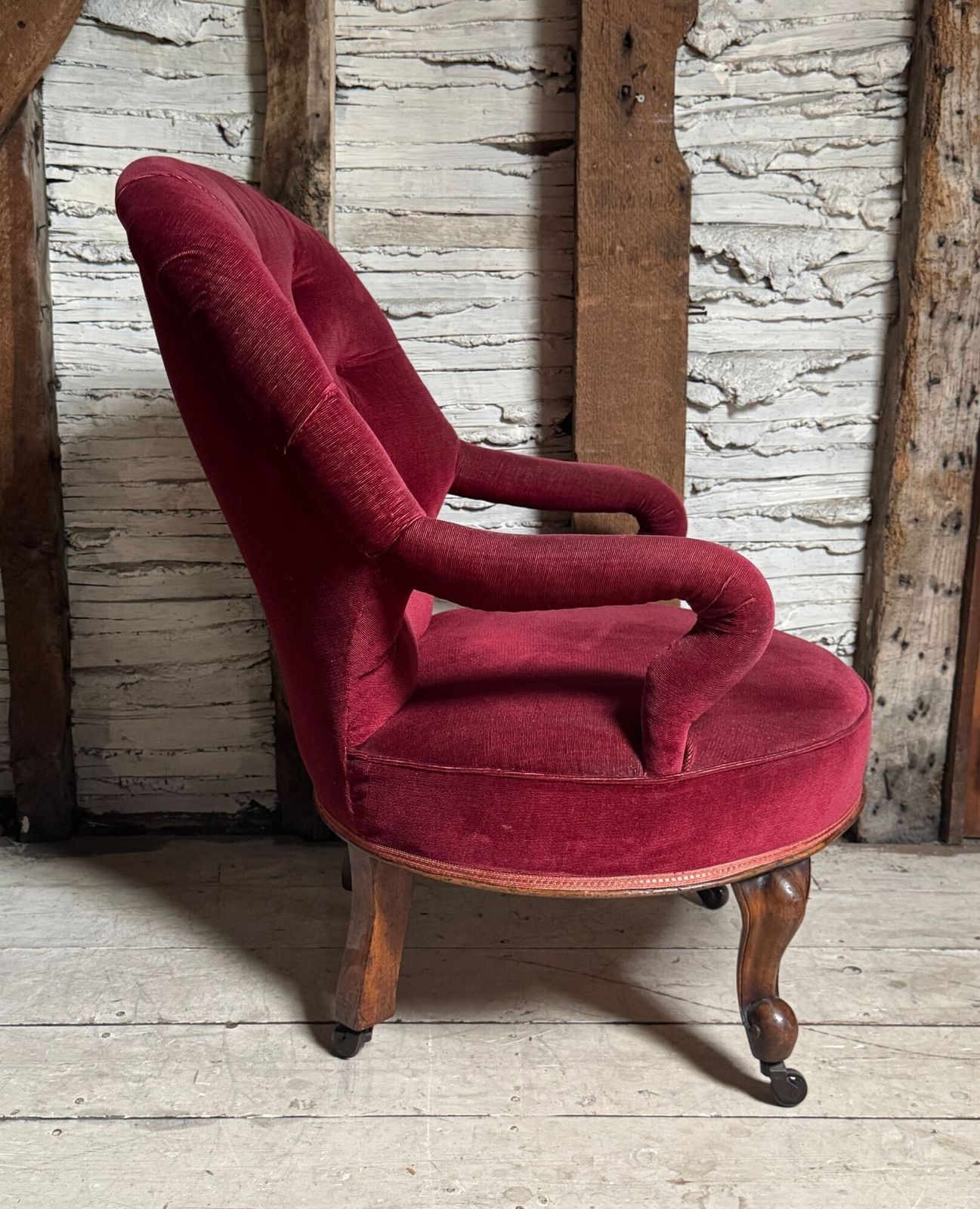 Victorian Iron Framed Button Back Armchair photo 320.0