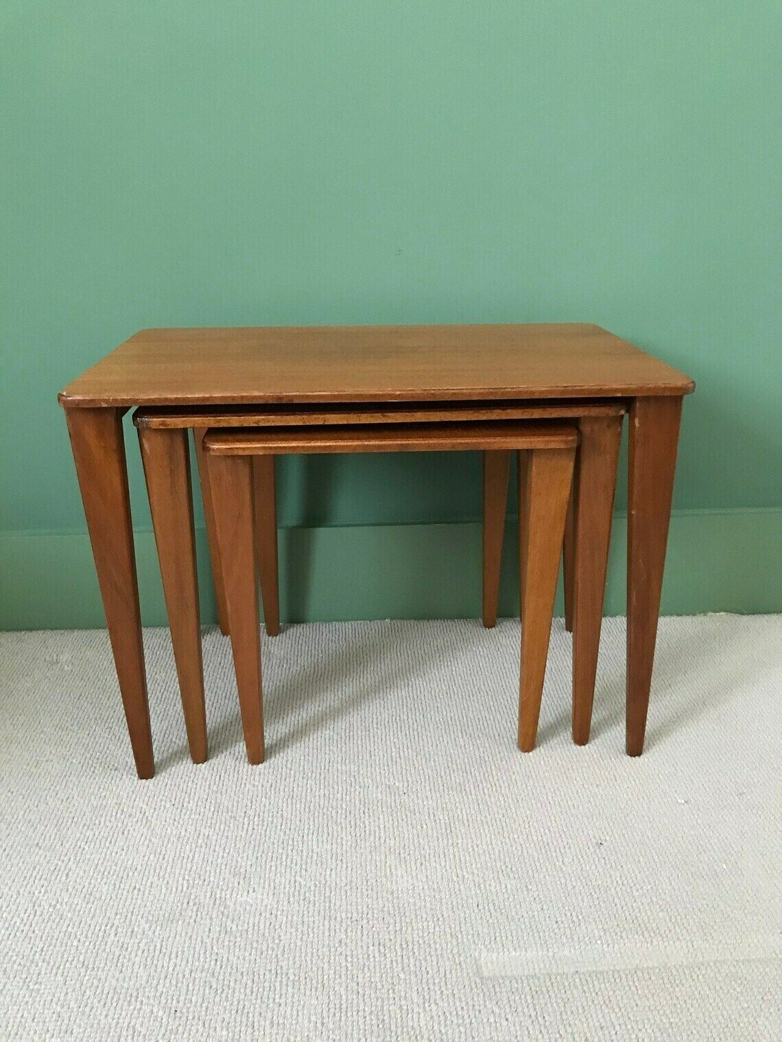 Mid Century Teak Table Nest Gordon Russell 1950 Coffee Tables Teak Furniture