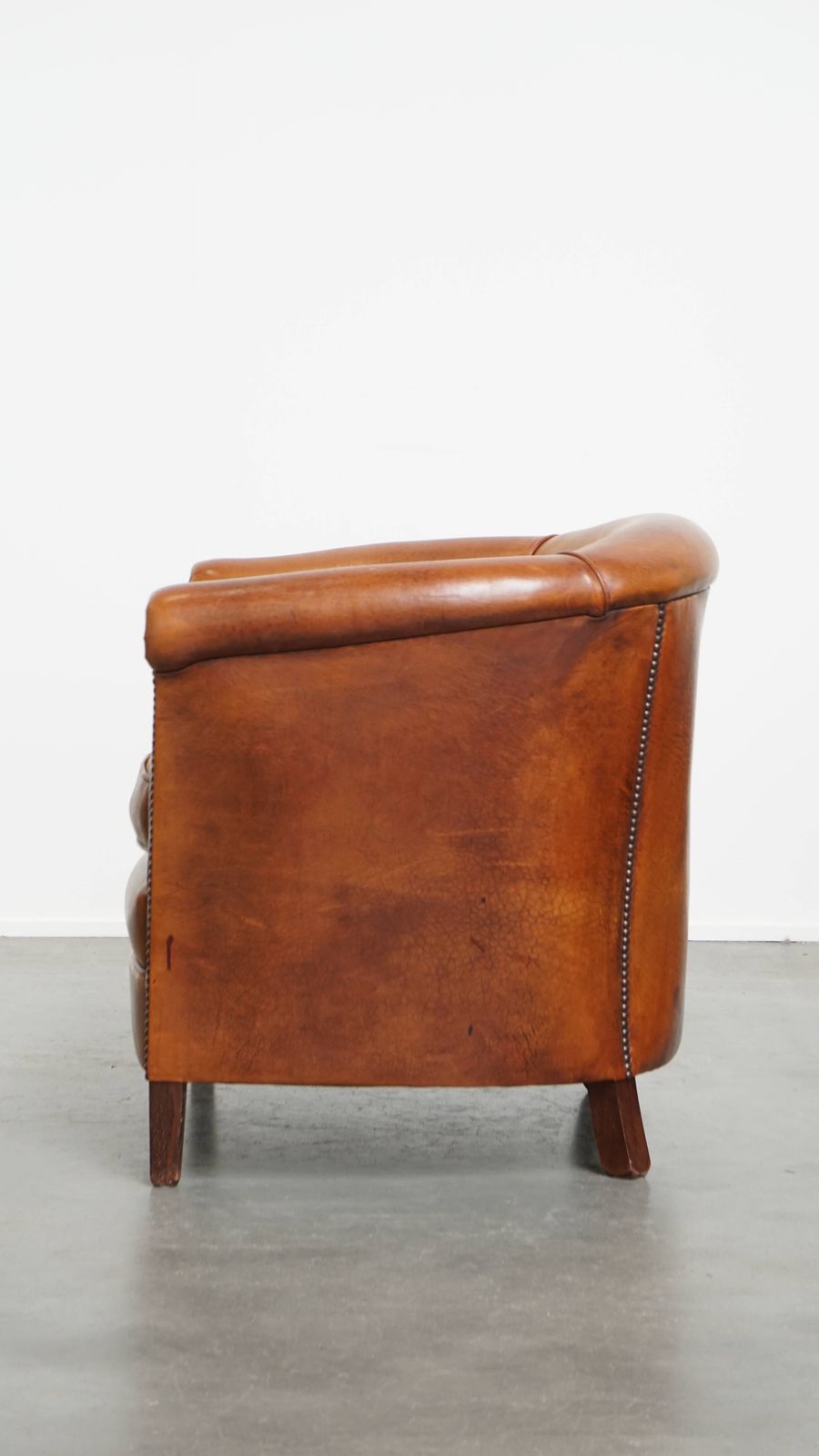 Mooie, Comfortabele Schapenvacht Club Fauteuil In Goede Staat Met Een Mooie Patina. photo 1013.0