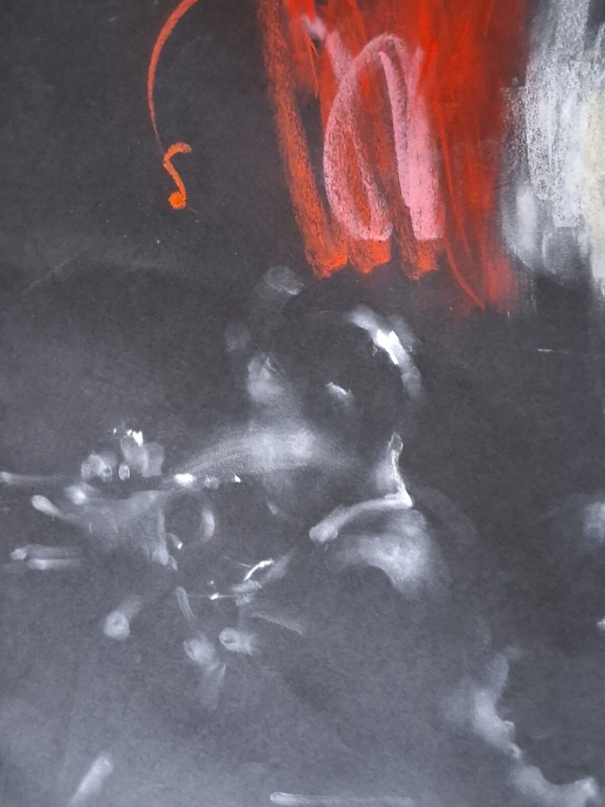 photo vinterior Charlie Mackesy Original Mixed Media Concert Orchestra Pianist Score Music Jazz