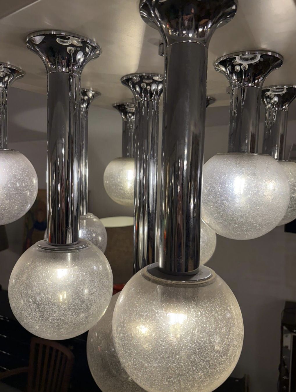 Ceiling Light, Goffredo Reggiani Style, 1970s photo vinterior