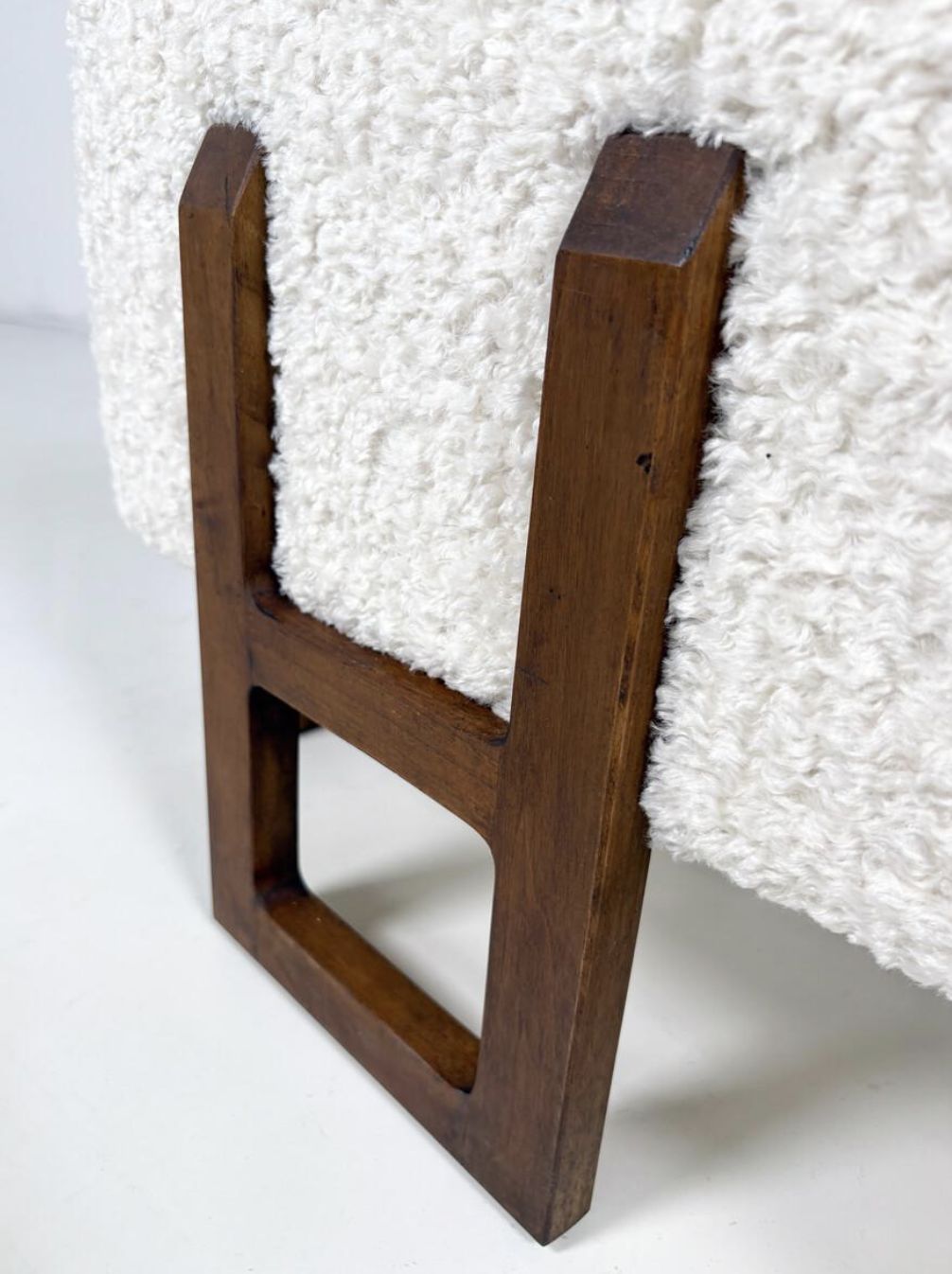 Contemporary Bench, Wood And Fabric, Italy photo furniture