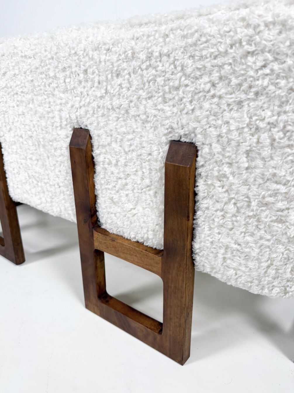 Contemporary Bench, Wood And Fabric, Italy photo Furniture