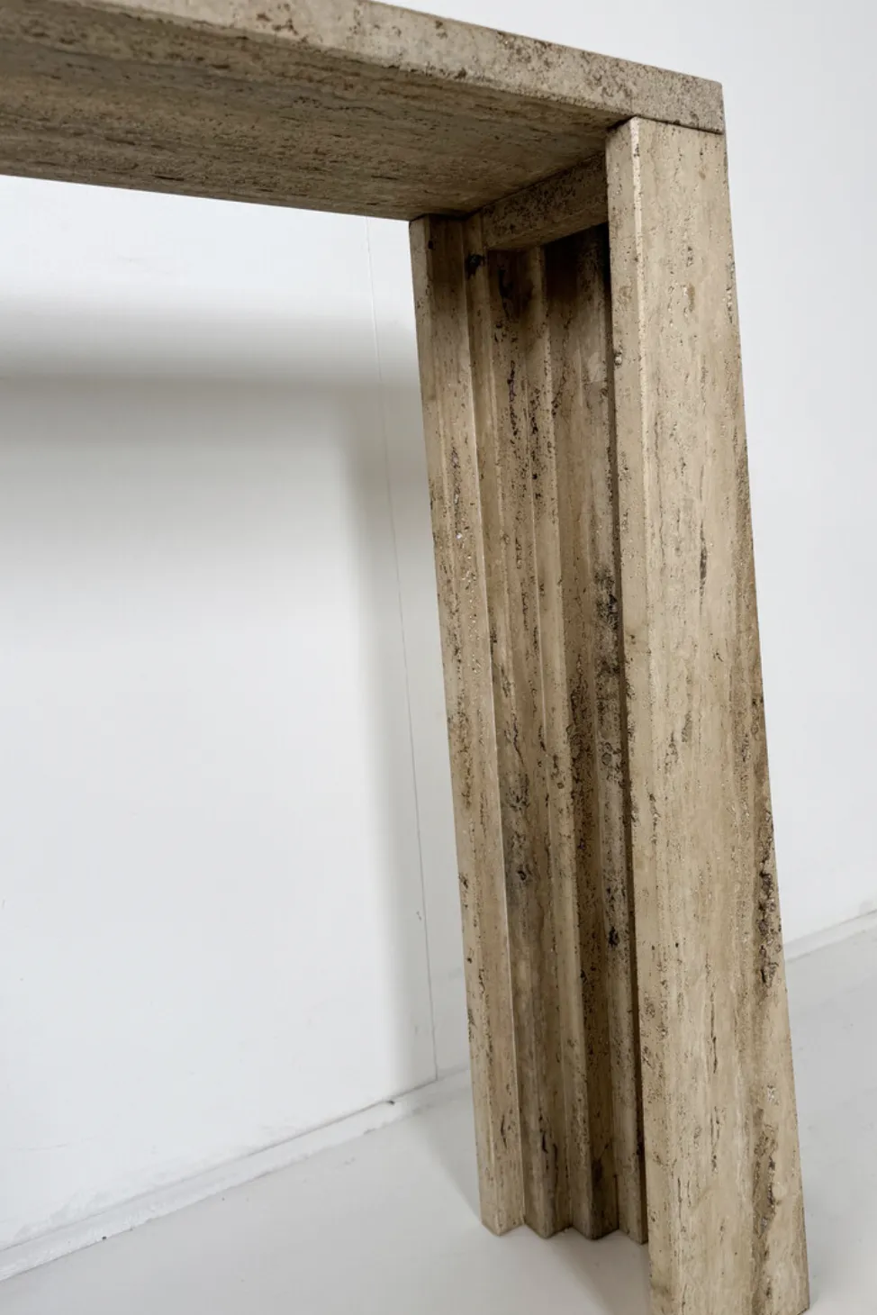 Mid Century Travertine Console, Italy photo buy