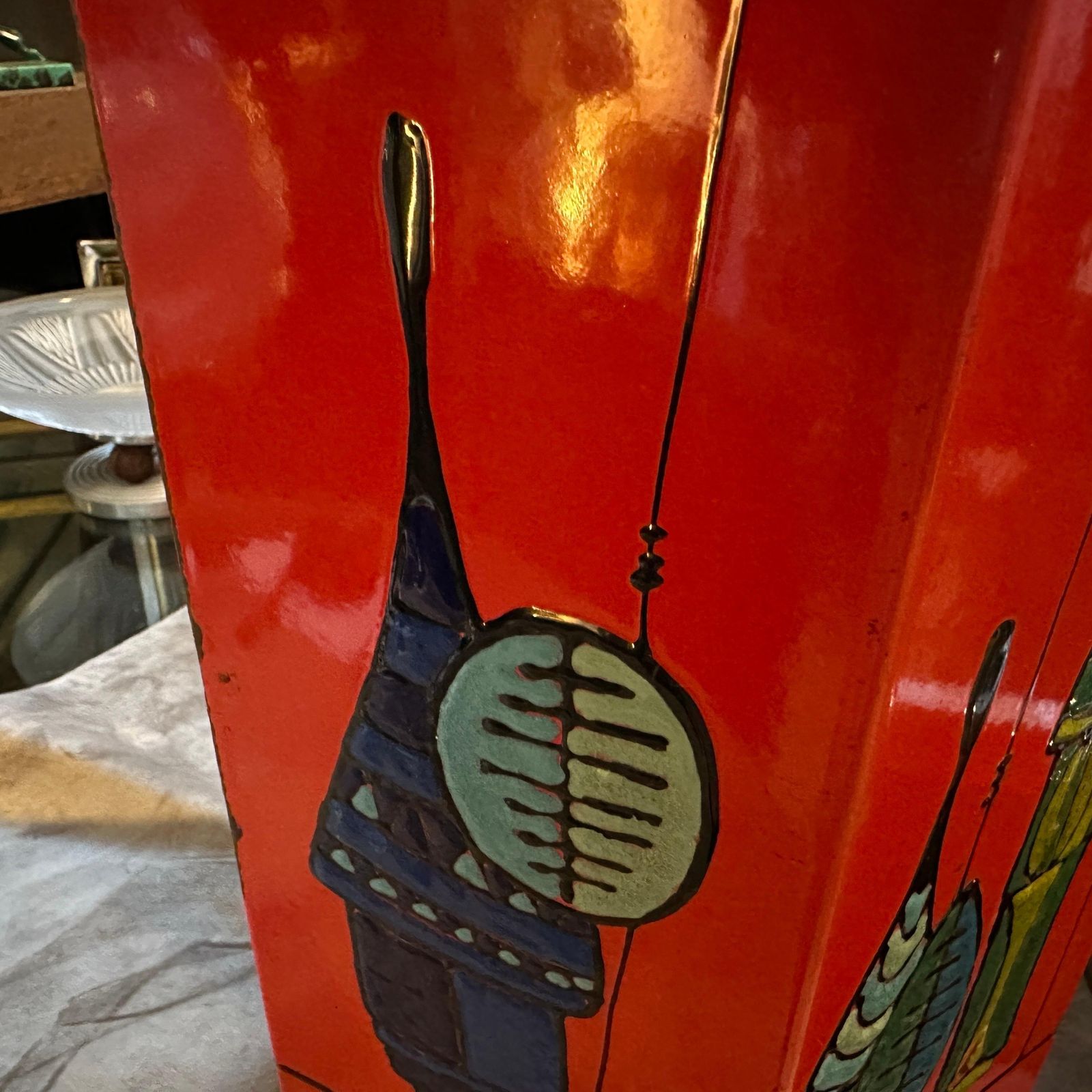1960s Mid Century Modern Lacquered Iron Italian Umbrella Stand photo for sale