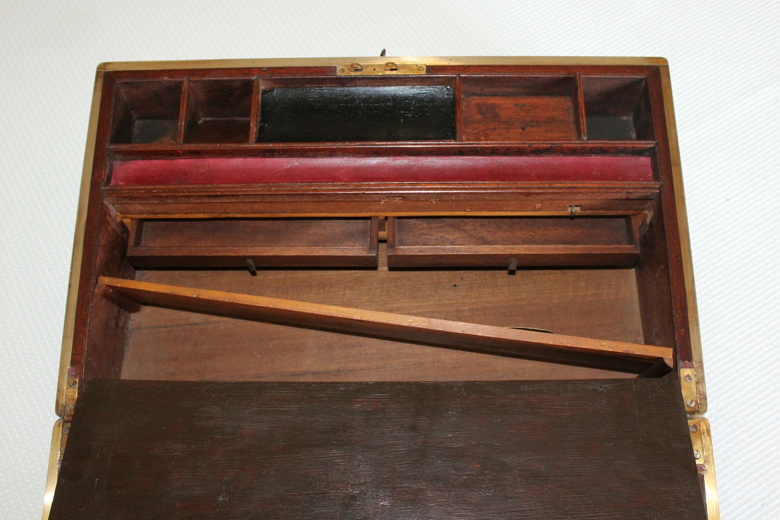 Elegant Victorian Writing Slope In Walnut, Secret Drawers, Ink Bottles, Working Lock With Key. photo buy