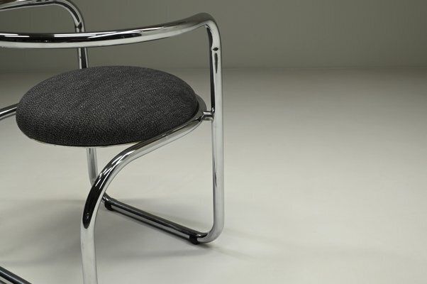 Set Of Italian Chrome Side Chairs, 1970s photo vintage