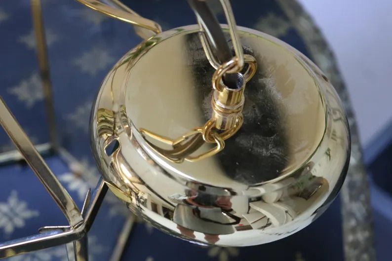 Gold Metal And Glass Ceiling Lantern Light Fitting photo Lighting