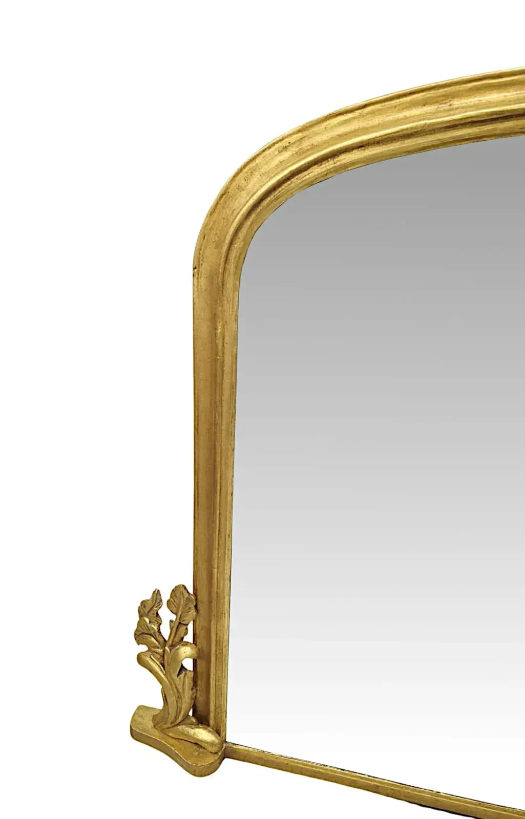 A Stunning Fully Restored 19th Century Archtop Giltwood Overmantel Mirror photo for sale
