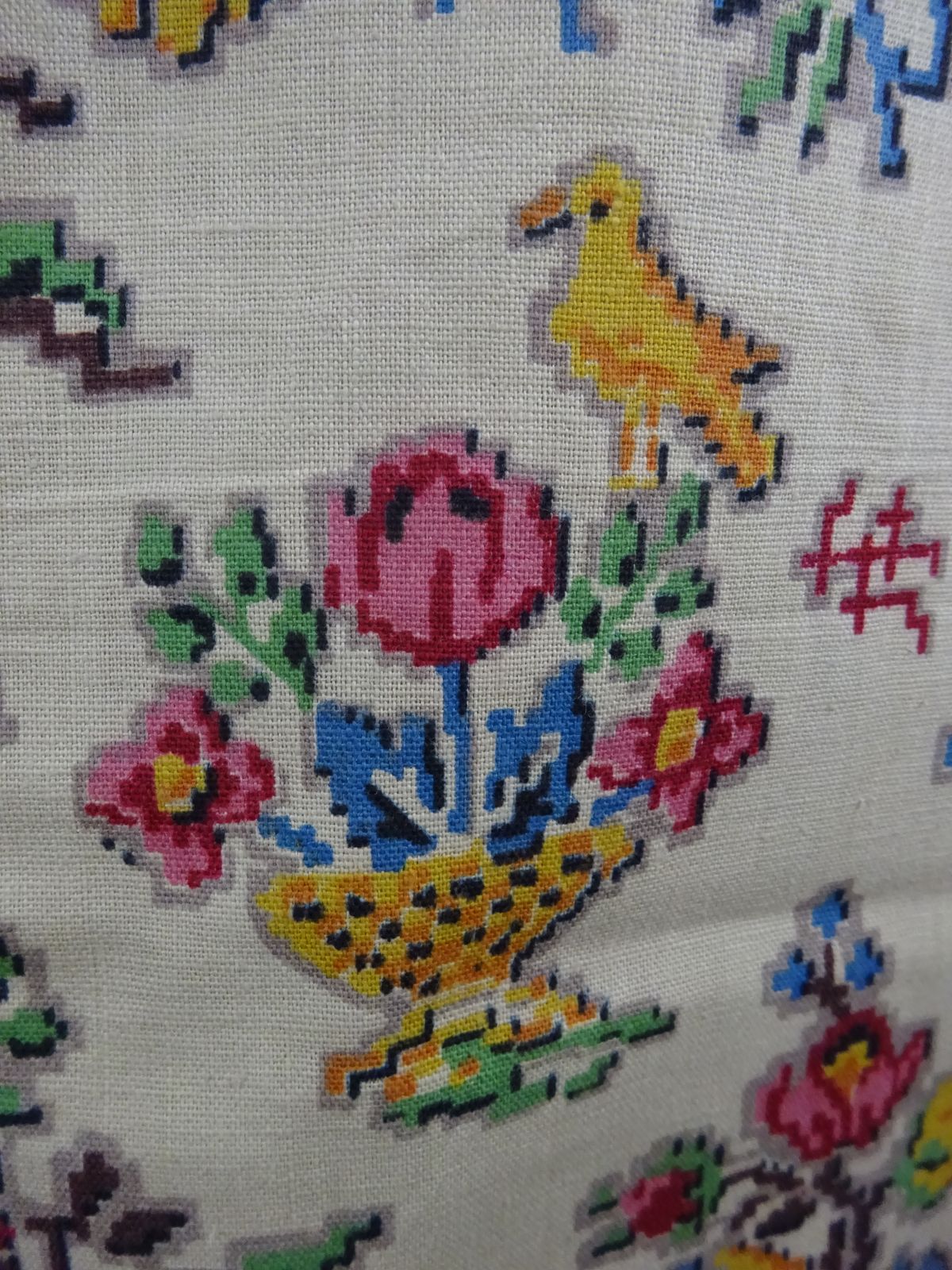 Vintage Upholstery, Dressmaking Fabric, Circa 1930s 40s Cotton 115" X 47" photo furniture