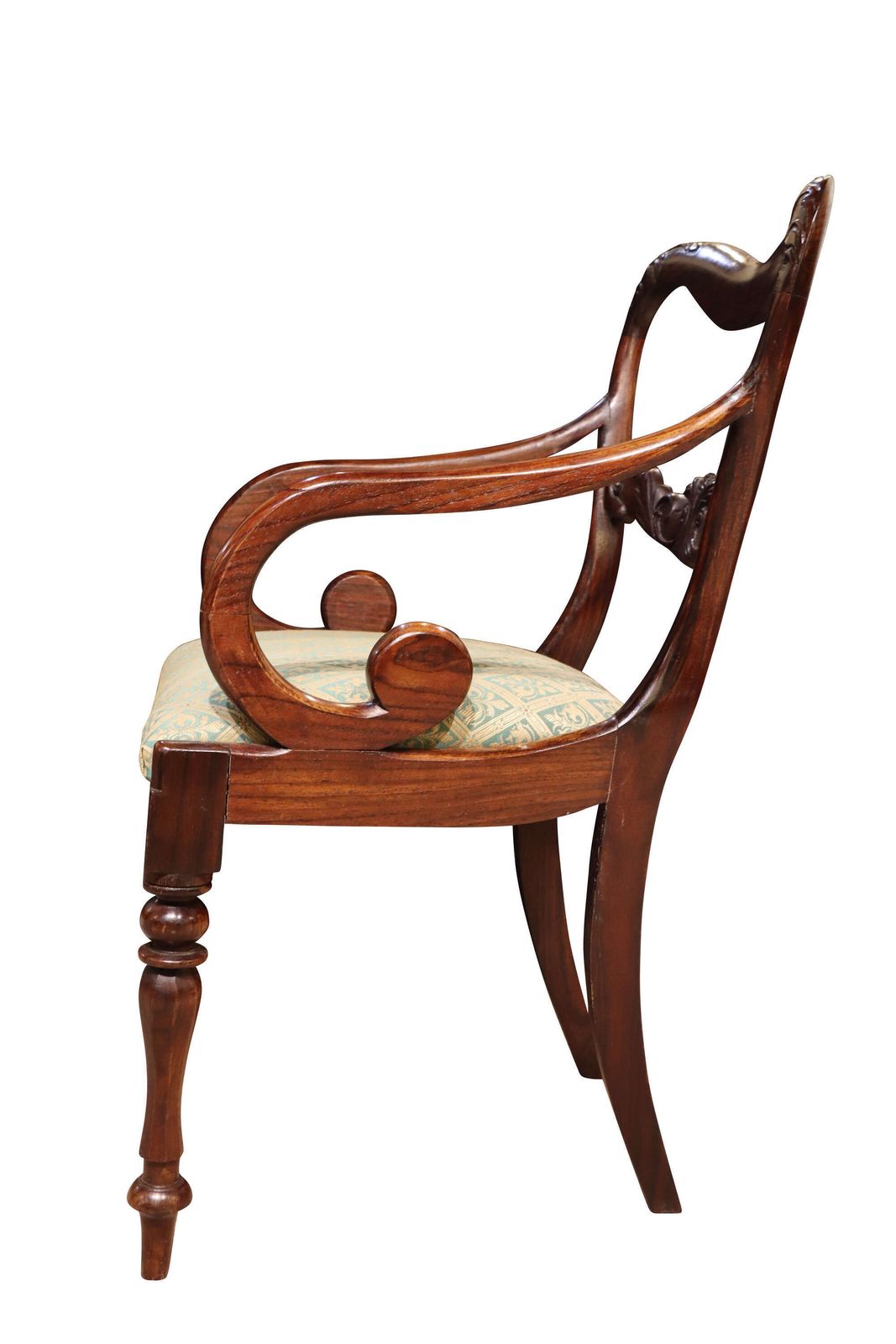 Pair Of William IV Mahogany Saddleback Carver Chairs, C.1830 photo vinterior