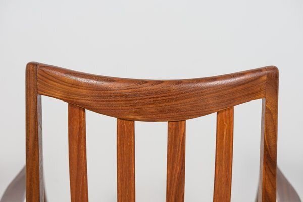 photo for sale Mid Century Teak And Leather Dining Chairs By Leslie Dandy For G Plan, 1960s, Set Of 8