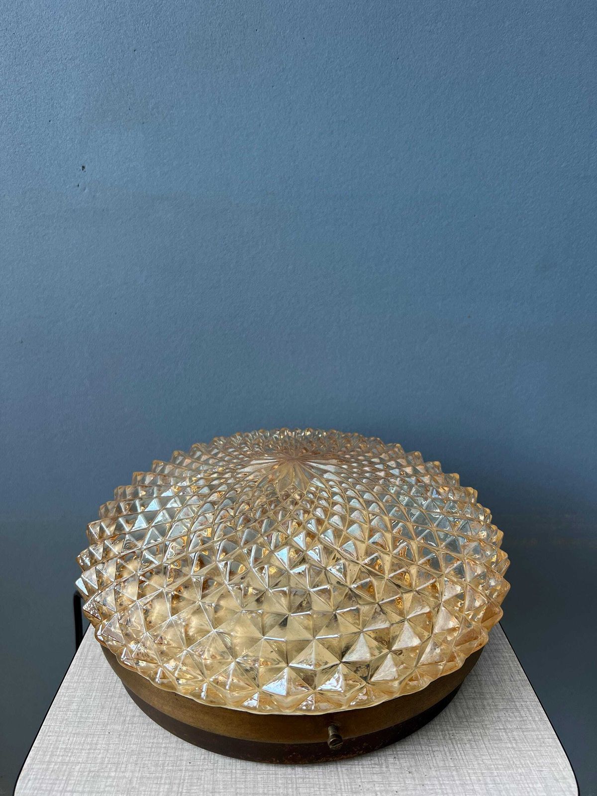 Mid Century Crystal Glass Flush Mount Ceiling Lamp photo vinterior