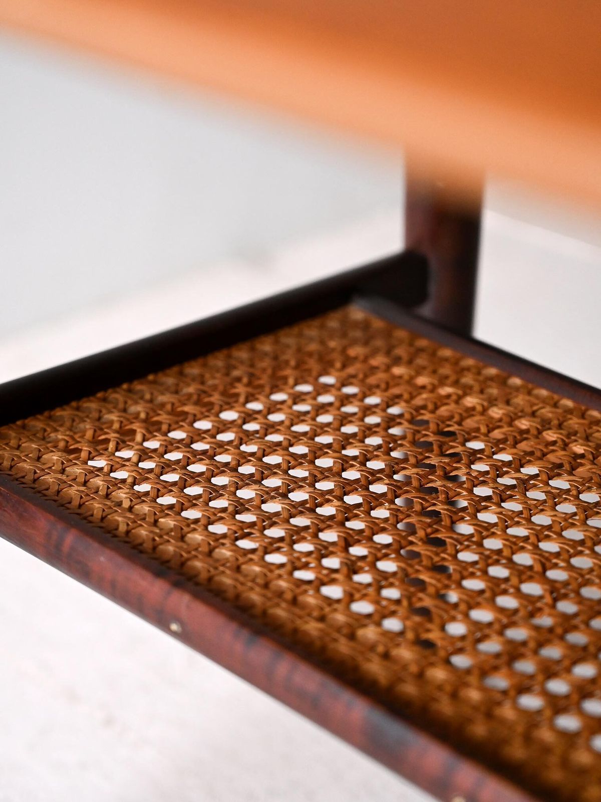 Scandinavian Coffee Table From The 1960s With A Vienna Straw Shelf photo 570.0