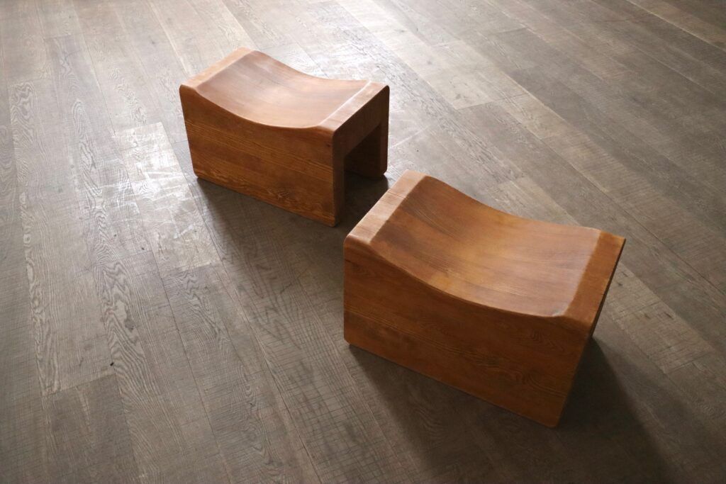 photo buy Pair Of ‘Palle’ Stools By K.J. Pettersson And Söner Sweden 1970s