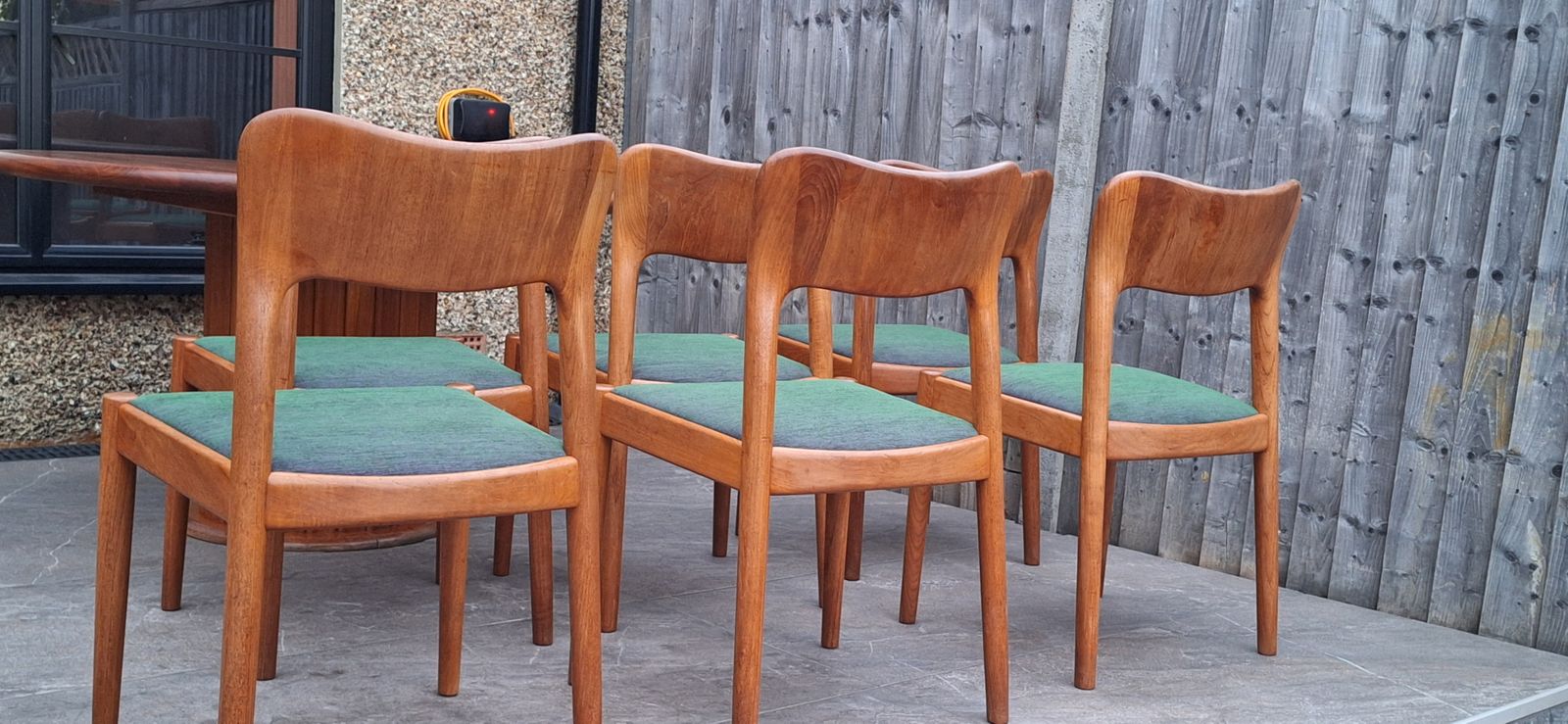Solid Teak Wood Table And Chairs, Danish By Niels Koefoed photo vinterior