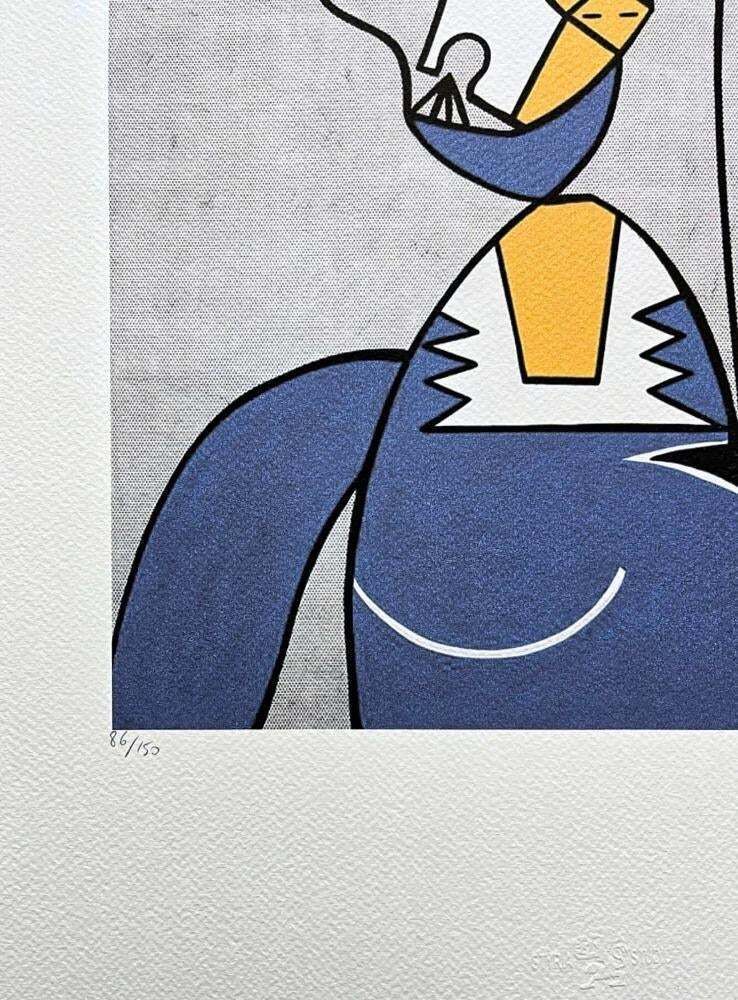 After Roy Lichtenstein, "Femme Au Chapeau", 1990s, Silk Screen photo Art