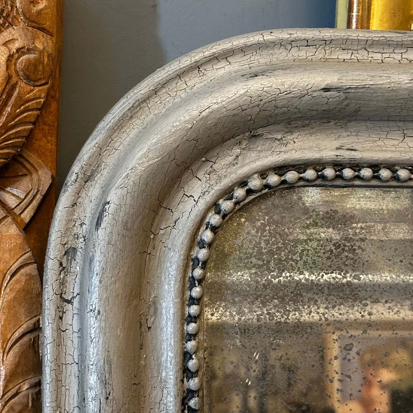 Antique French Louis Philippe Mirror Small C.1880 photo for sale