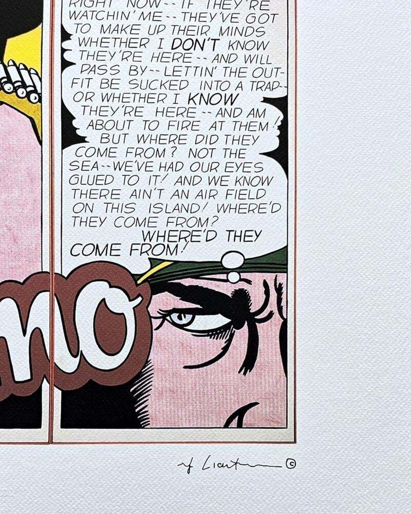 Roy Lichtenstein, "Live Ammo Take Cover", 1990s, Silk Screen photo for sale