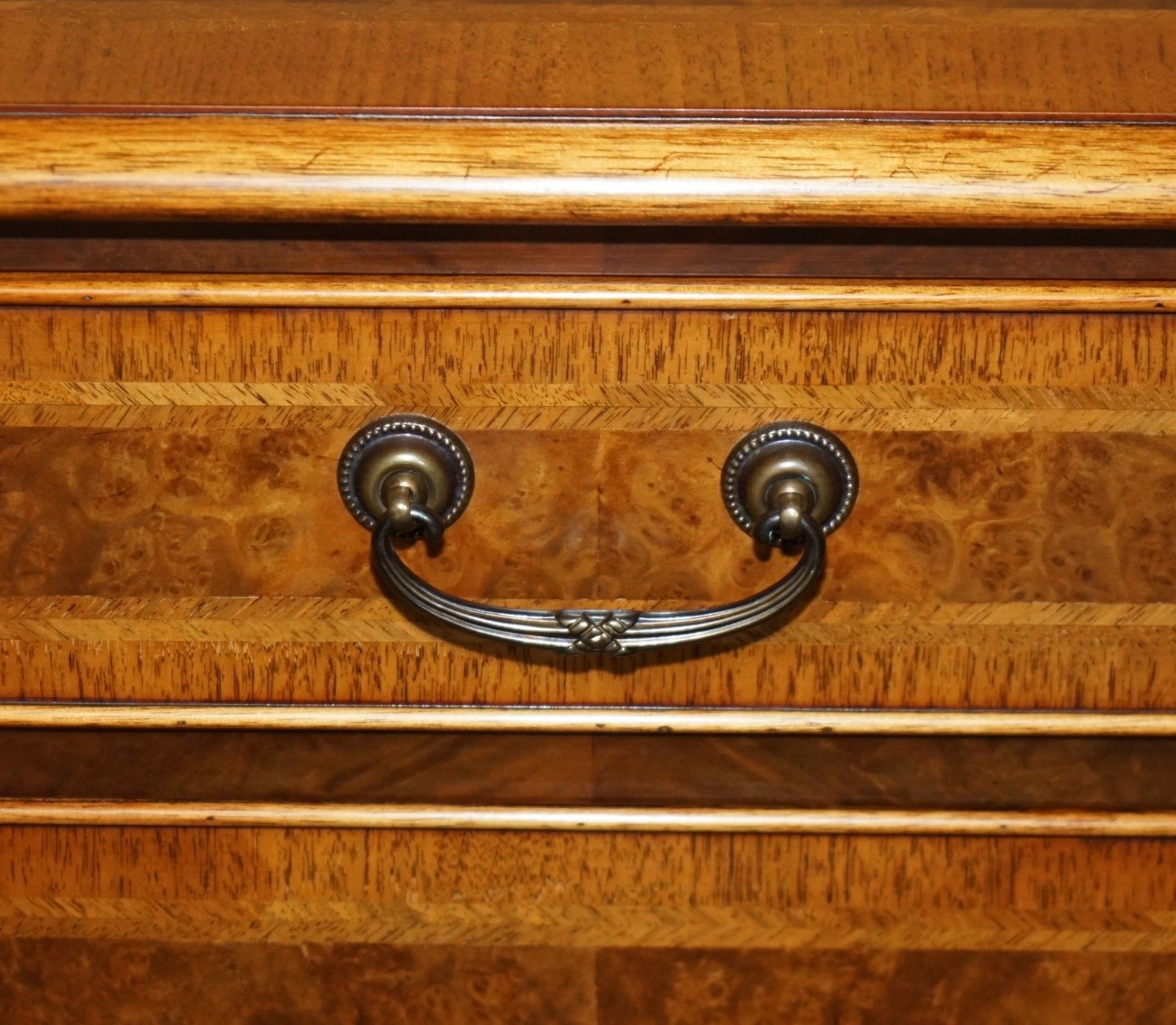 Pair Of Brights Of Nettlebed Burr Walnut Side Table Sized Nightstands Cupboards photo vintage