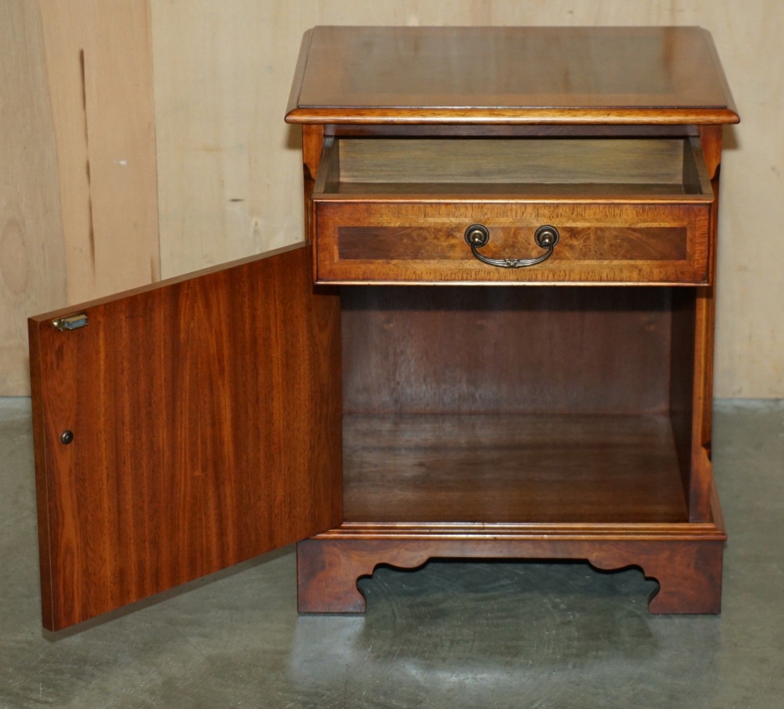 photo buy Pair Of Brights Of Nettlebed Burr Walnut Side Table Sized Nightstands Cupboards