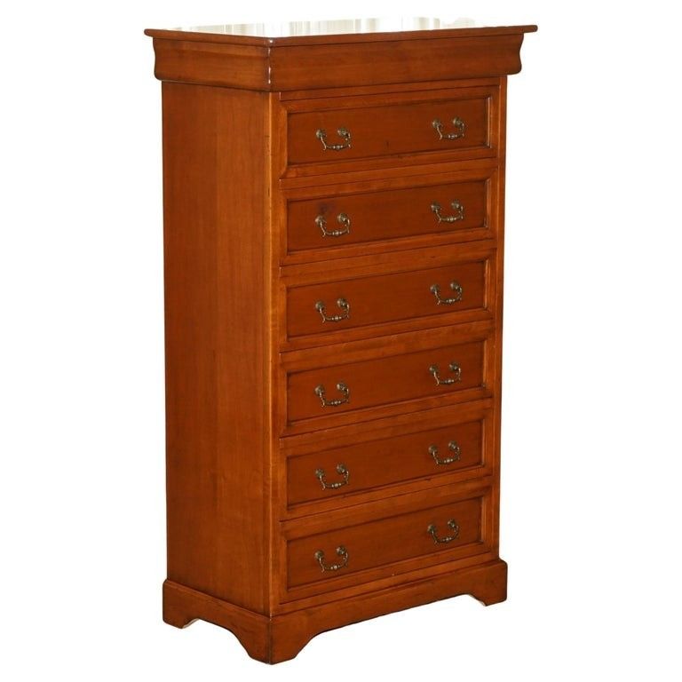 Extra Large Consorzio Mobili Tallboy Drawers In Cherry Wood, Huge Storage