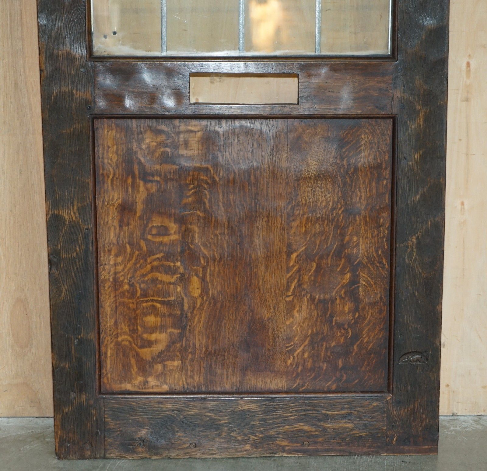 photo vinterior Fully Restored Antique Circa 1920's Robert Mouseman Thompson Front Or Back Door