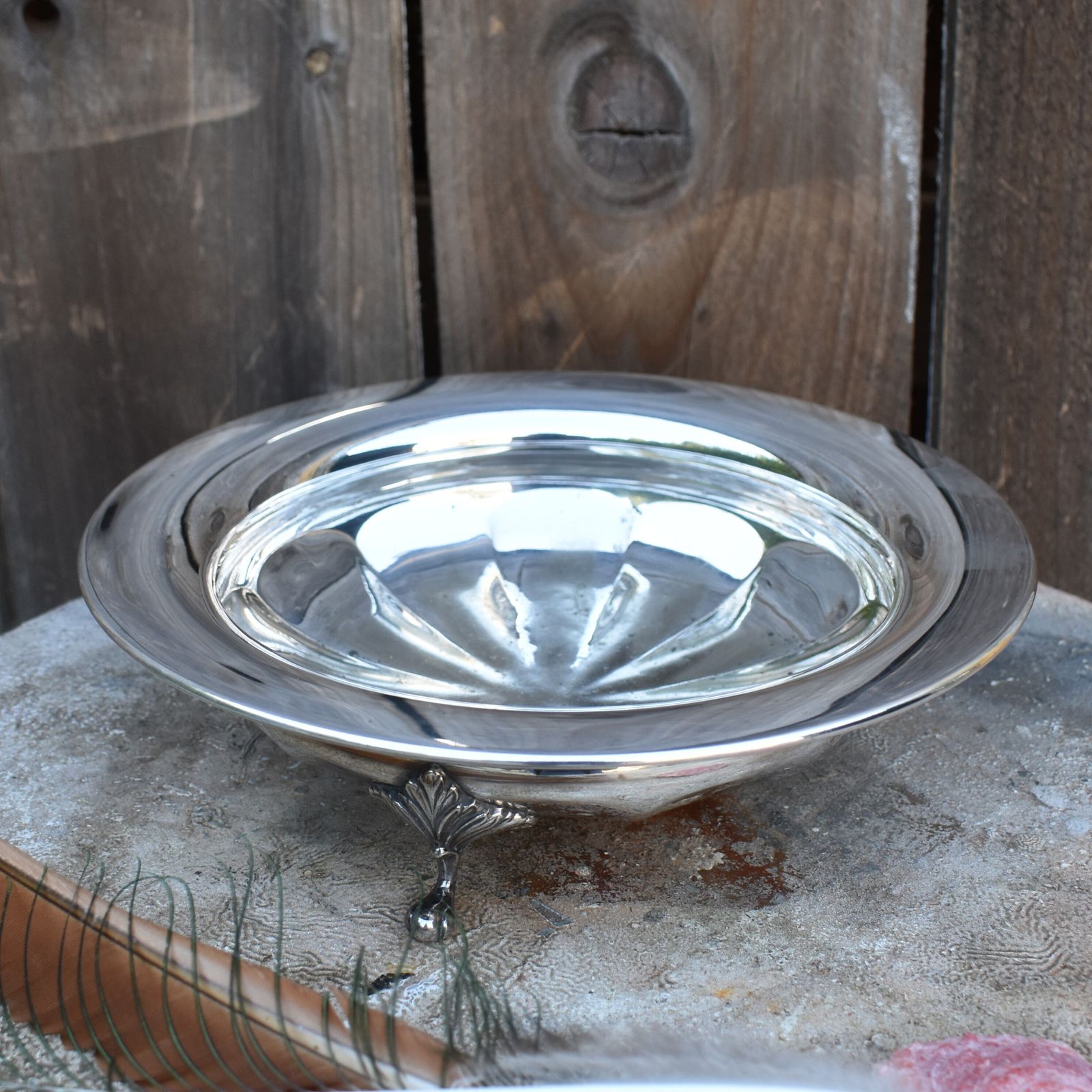 Antique 19th Century Robert Pringle Silver Plate Fluted Footed Bowl Tazza Dish photo vinterior