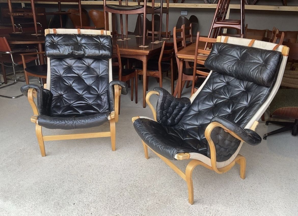Pernilla Lounge Chairs /Armchairs By Bruno Mathsson, Sweden 1970