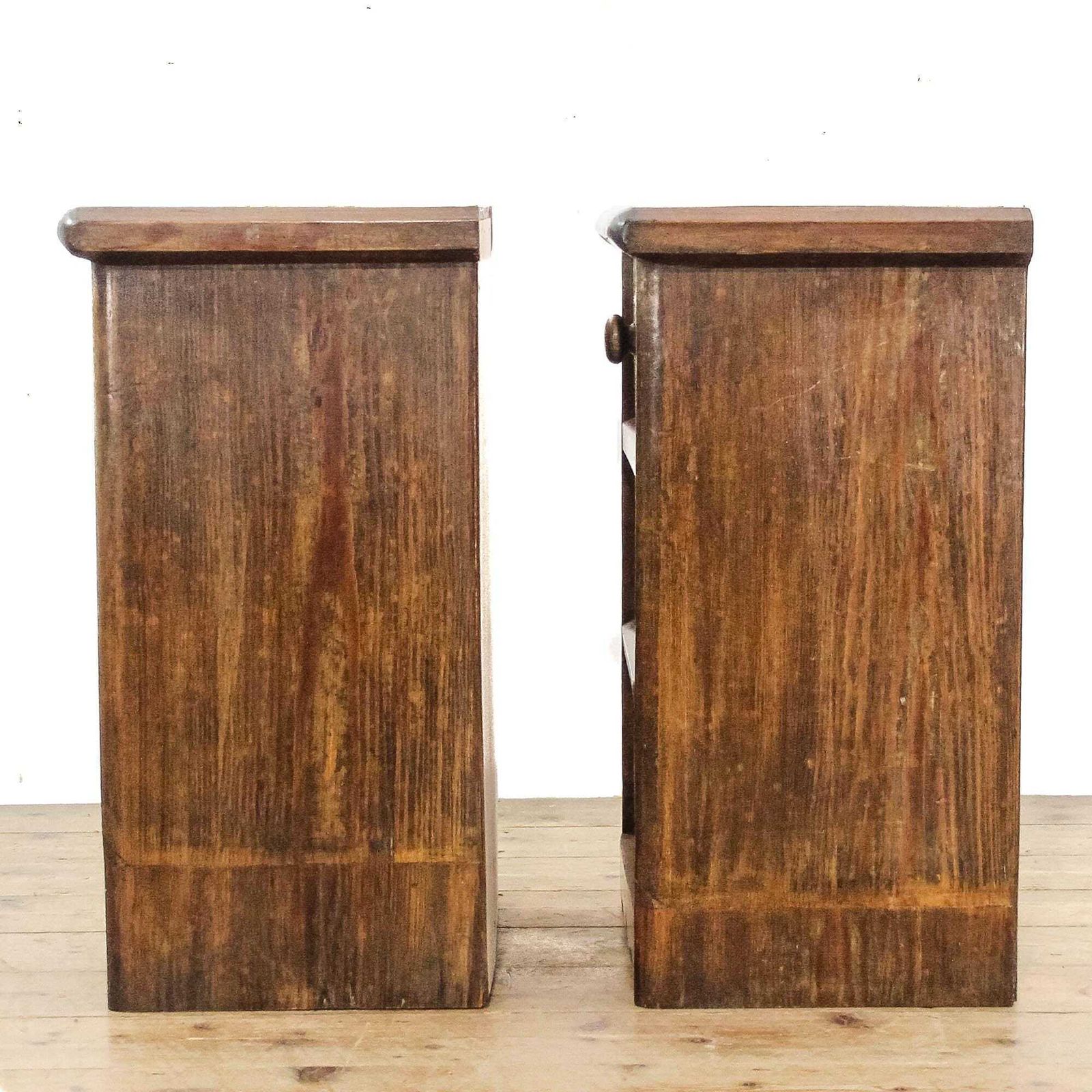 Pair Of Rustic Bedside Cabinets | Bedroom Storage | Pair Of Cabinets | Pitch Pine Chest | Reclaimed Cabinets photo 450.0