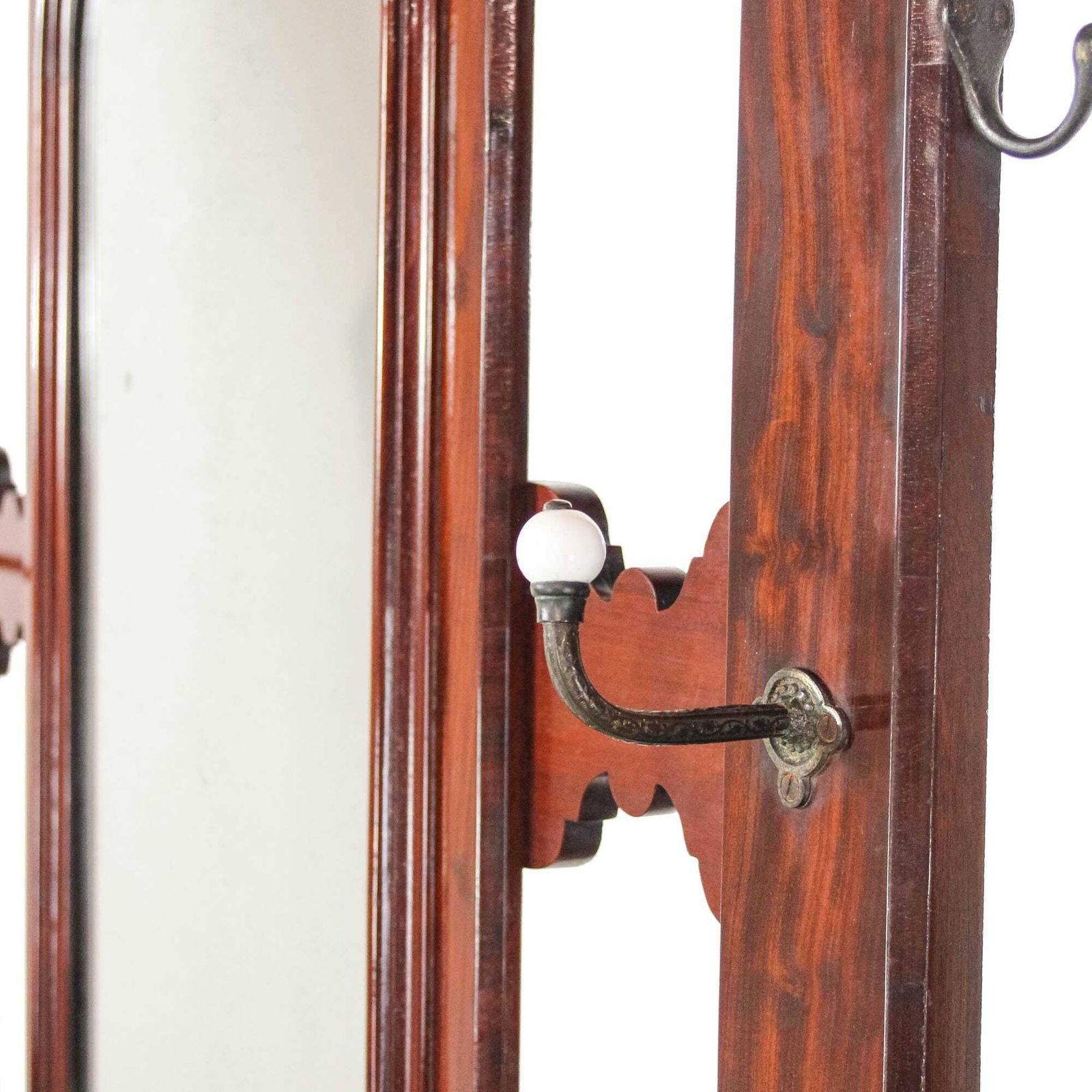 Antique Victorian Mahogany Hall Stand With Marble Shelf | Entrance Hall Stick Stand | Antique Hallway Storage photo vinterior